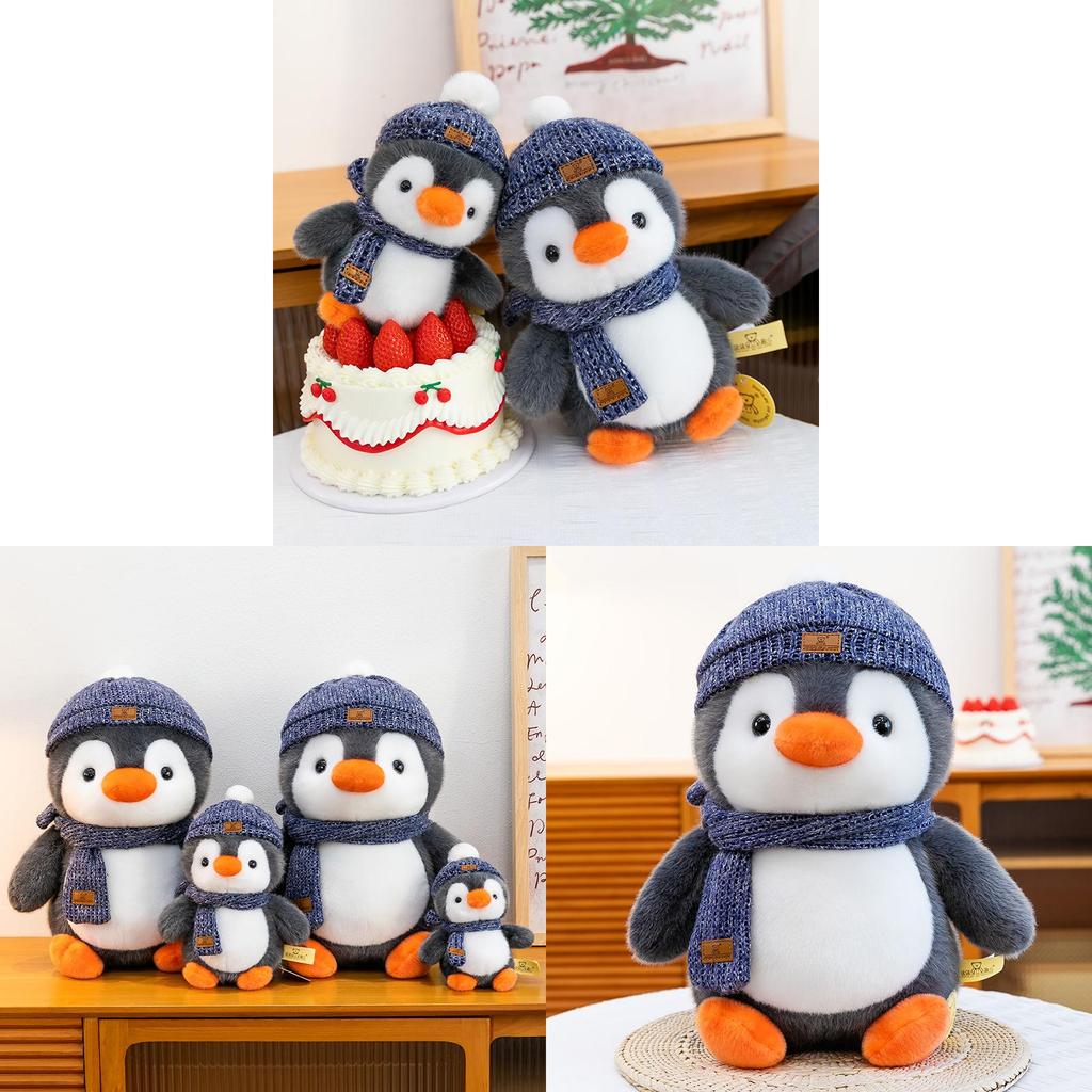 Pinguin Plüschtier mit Hut für Kinder und Erwachsene Weiches Cartoon-Tier Geschenk