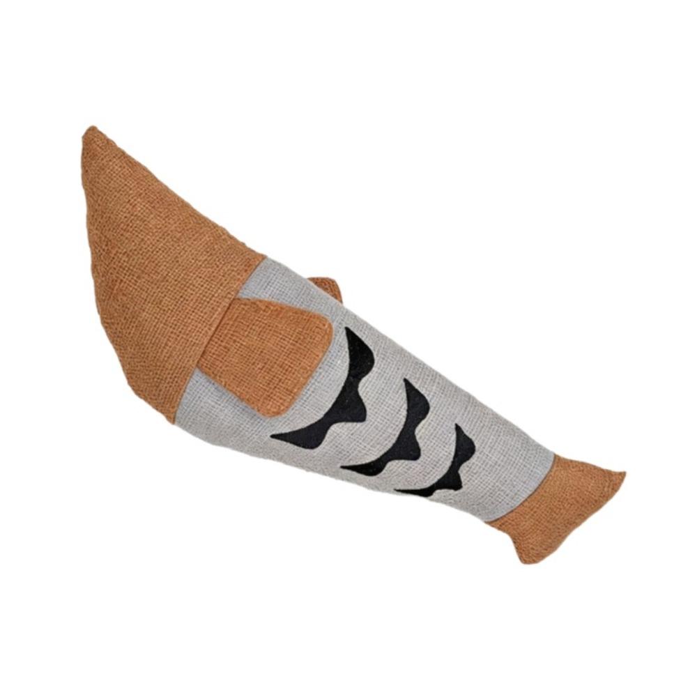 Bite Resistant Simulation Fish Cat Toy Stuffed Teasing Stick Fish Gnawing Puppy Toys  Training Aid оранжевый