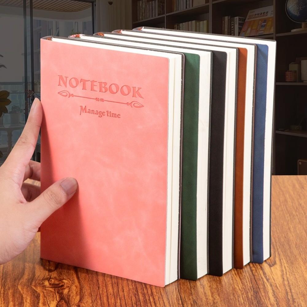 Soft Universal a5 Notebook Leather Surface Thick Notebook Stationery Business Memo Book  Gift
