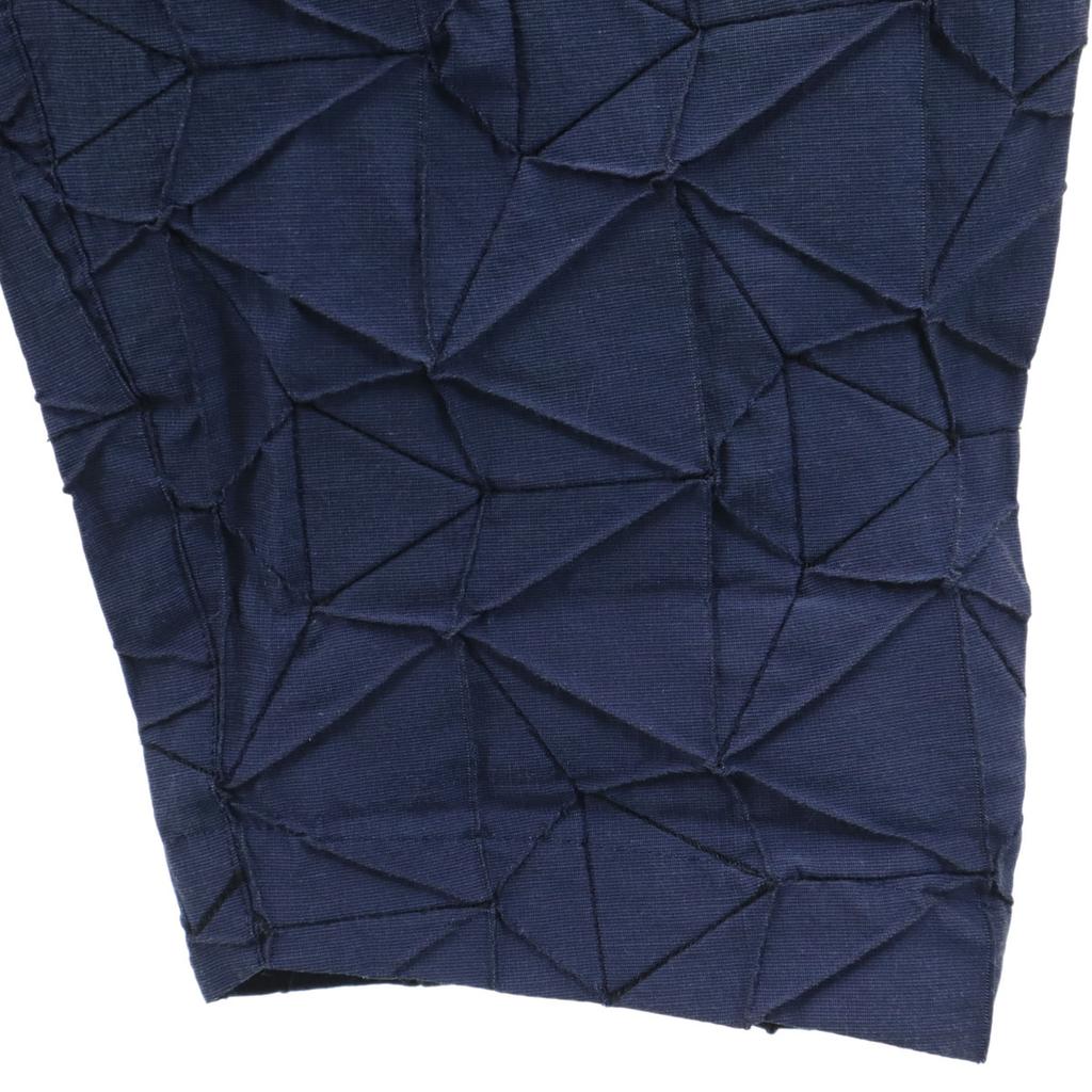 ISSEY MIYAKE Pleated Processing Tapered Pants 2 Navy Balloon Women Used