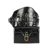 Bag Woman, Steampunk Pu Leather Women'S Bag, Outdoor Mobile Phone Retro Waist Fanny Pack.