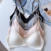 French Deep V Mesh Neckline, Sexy Thin Triangle Cup Underwear Without Steel Ring Backless Bra
