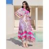 Printed Dress Loose A Pendulum Dress Beach Blouse Holiday Dress