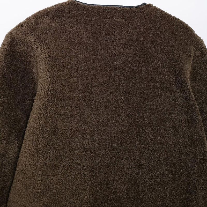 Kaslead New Arrival Women's Clothing Fashion Style Stylish Simple and Versatile Fleece Stitching Jacket Outwear 8372252