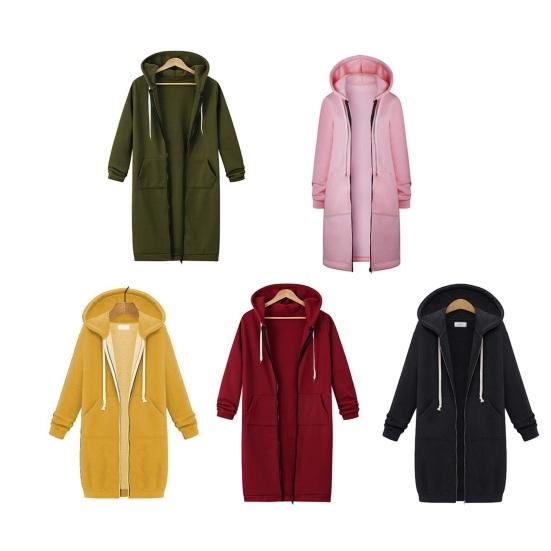 Zip Up Hoodies for Women Oversized Fleece Long Tunic Hooded Sweatshirt Fall Winter Casual