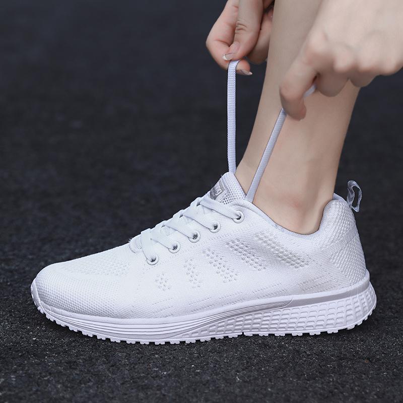 fashion 2024 Trendyol Four Seasons Mesh Shallow Mouth Round Toe Flat Sneakers Comfortable Breathable Casual Sport Women's Shoes