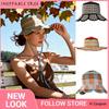 Parent-Child Summer Foldable Flower Brim Sun Hats for Women Straw Hat Outdoor Beach Shade Straps Lady Caps Chapeau Femme