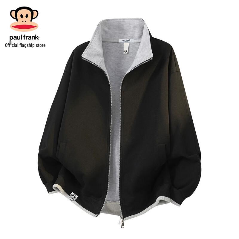 paul frank Men's Colorblock Stand-Collar Zip-Up Knit Jacket