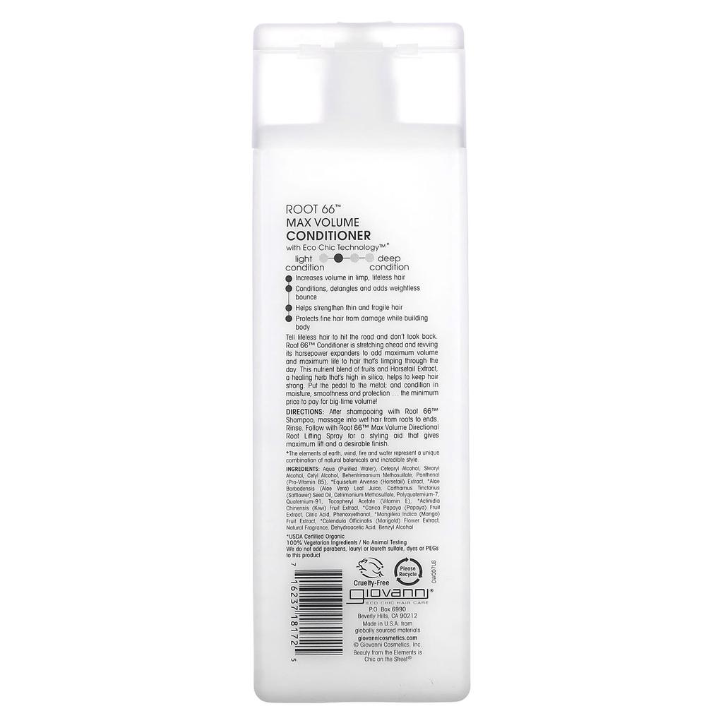 Root 66, Max Volume Conditioner, For Saggy, Lifeless Hair, 250 Ml (8.5 Fl Oz)