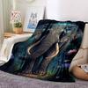 1pc Elephant Artwork Blanket Lightweight Blanket Throw Blanket For Sofa, Bed, Travel, Camping, Livingroom, Office yy251010017