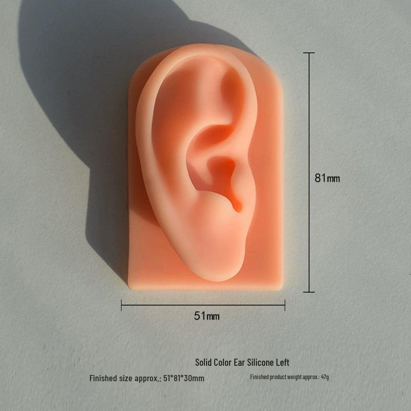 Silicone Ear Model for Piercing Jewelry Display