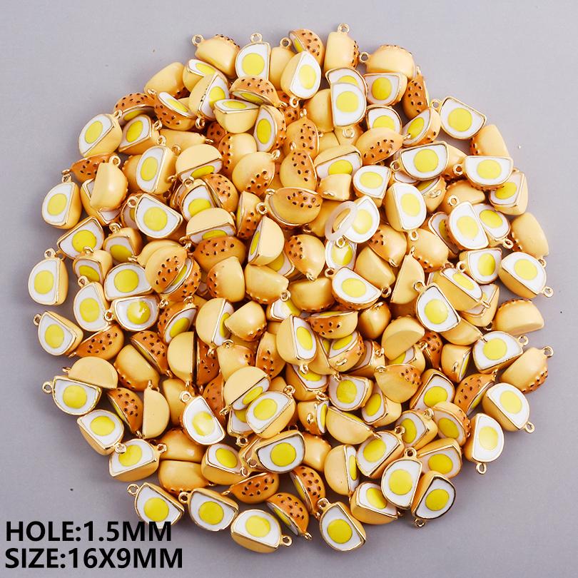 5pcs Enamel Charm Ladybug Bee Croissant Ice Cream Charms For Jewelry Making Supplies Food/Animal Pendant 3D Banana DIY Materials