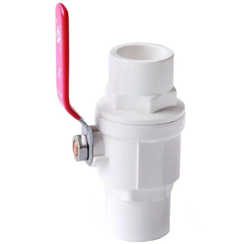 UPVC Steel Handle Ball Valve - Quick Open, Easy Turn Adhesive Water Supply Pipe Valve