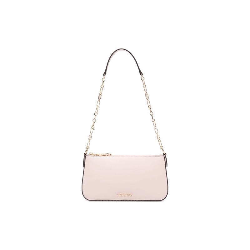 MICHAEL KORS Empire Gold Logo Logo Zipper Closure Leather Shoulder Clutch Medium Women s Light Pink золотой
