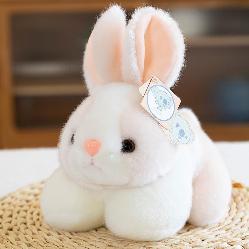 Simulation Bunny Doll Plush Toy Cute Flower Rabbit Doll for Children Gift Throw Pillow Year of the Rabbit