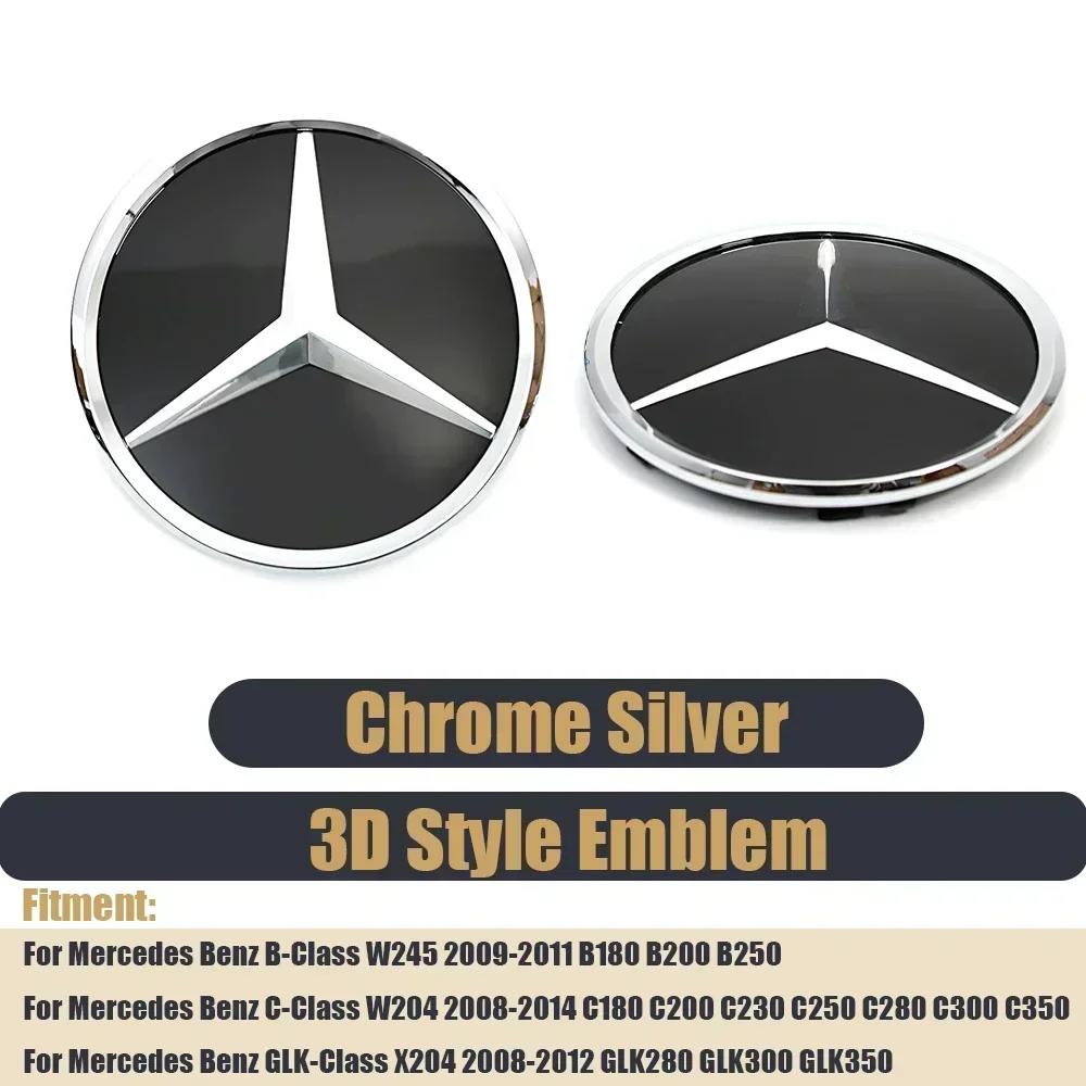 

Car Sticker New 2025 For Mercedes Benz Flat Black Rear Trunk Emblem Logo Badge Front Grill Mirror Glossy Newest 3D Emblem For Me