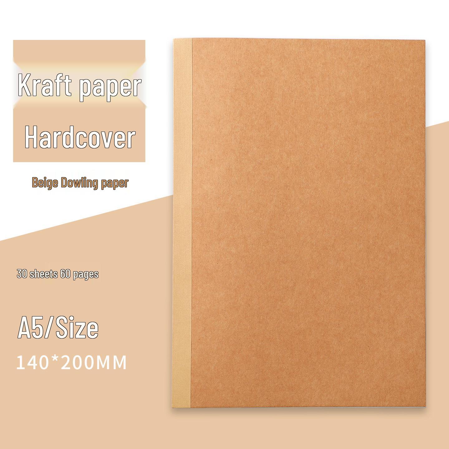 

Блокнот А5 з крафтового паперу з логотипом - Високоякісний, товстий блокнот для ділових зустрічей