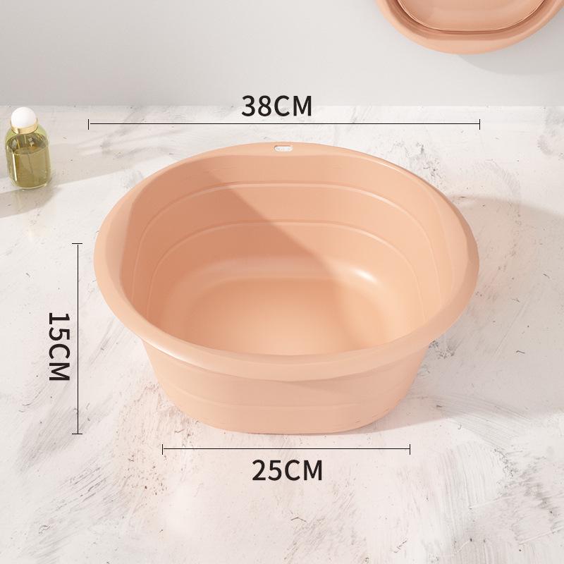 Collapsible Portable Washbasin: Thickened, Telescopic, Solid Color Basin for Laundry and Household Use
