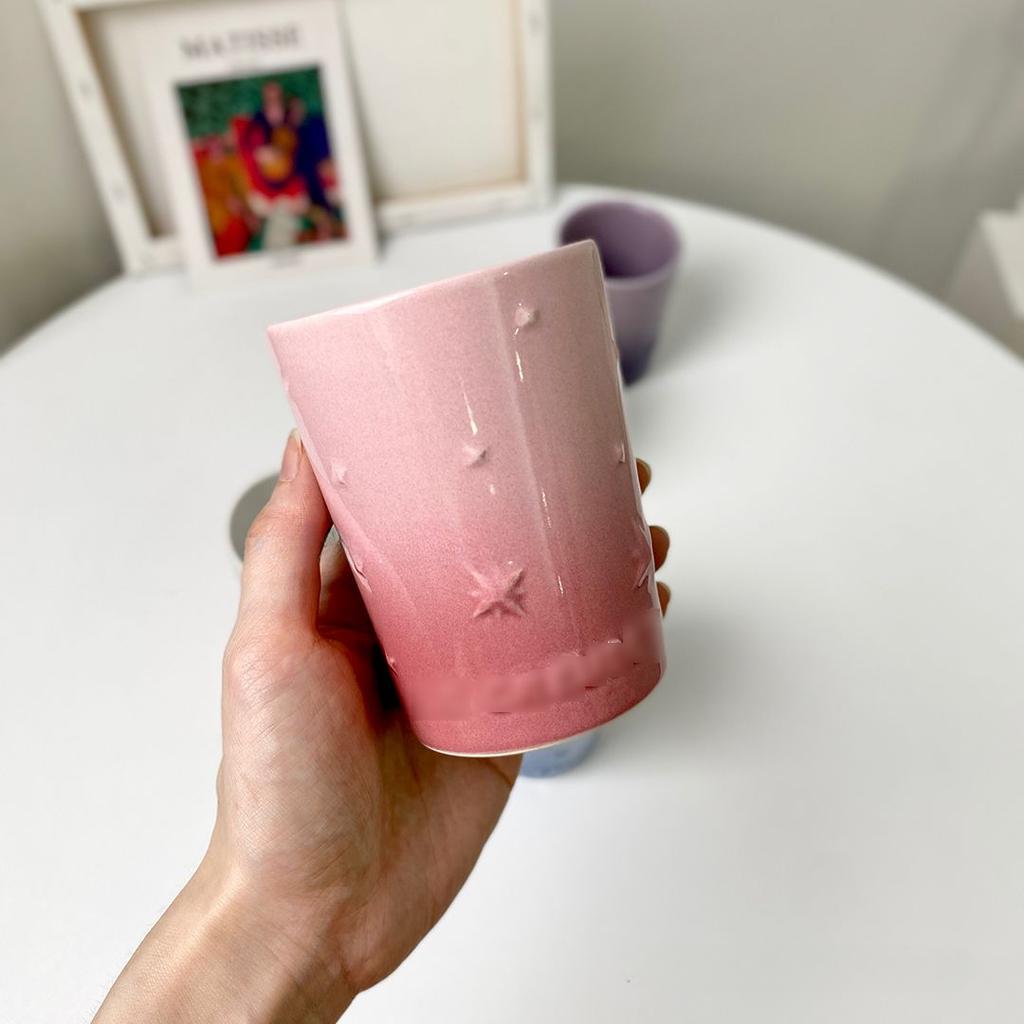 Star Mug, High-temperature Resistant, Portable Cup, Household Ceramic, High Aesthetic Value,Small Fresh Drinkware Coffee Cups