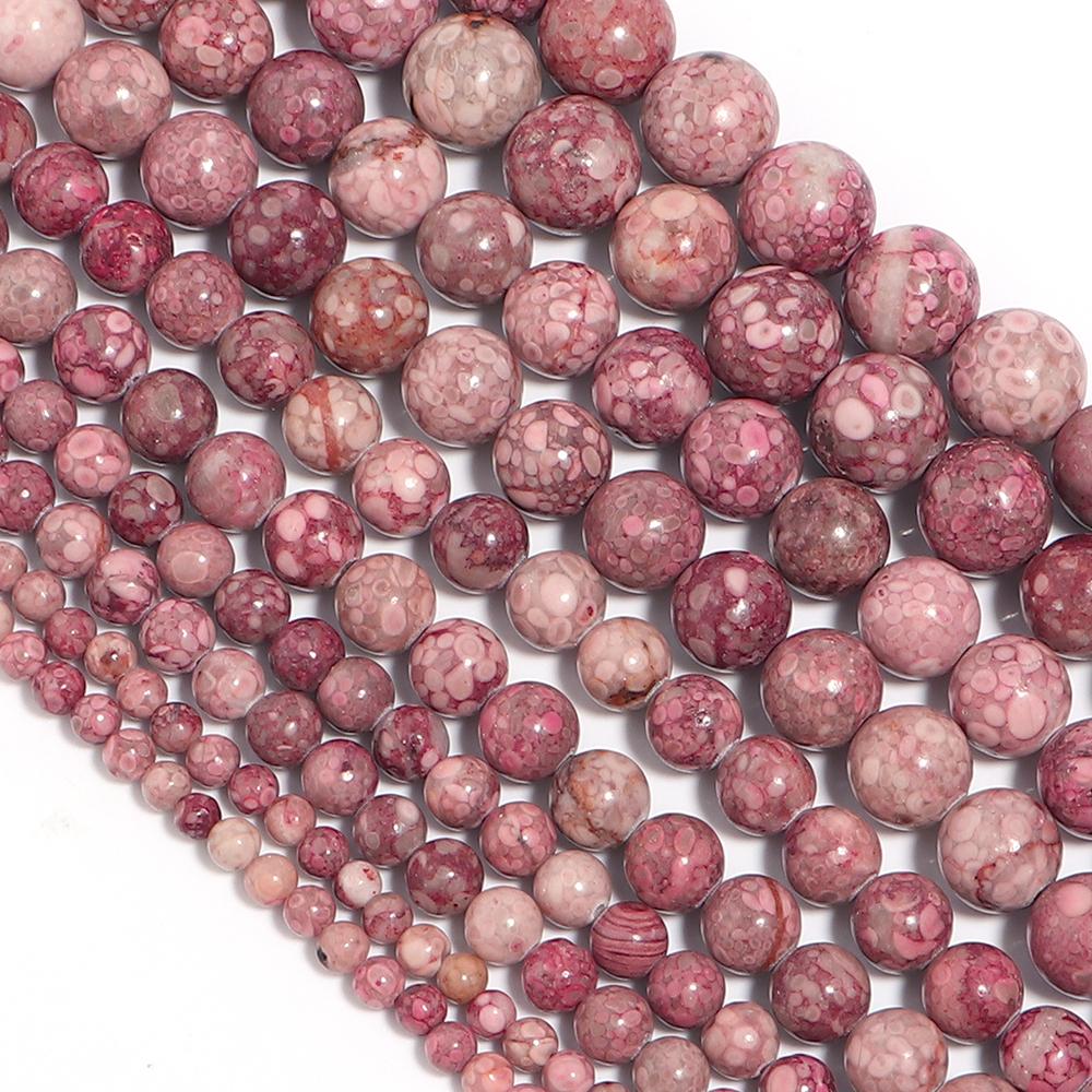 1 Strand 4 6 8 10 12mm Natural Red Maifan Stone Beads Round Loose Gem Beads For DIY Jewelry Making Bracelet Necklace Accessories