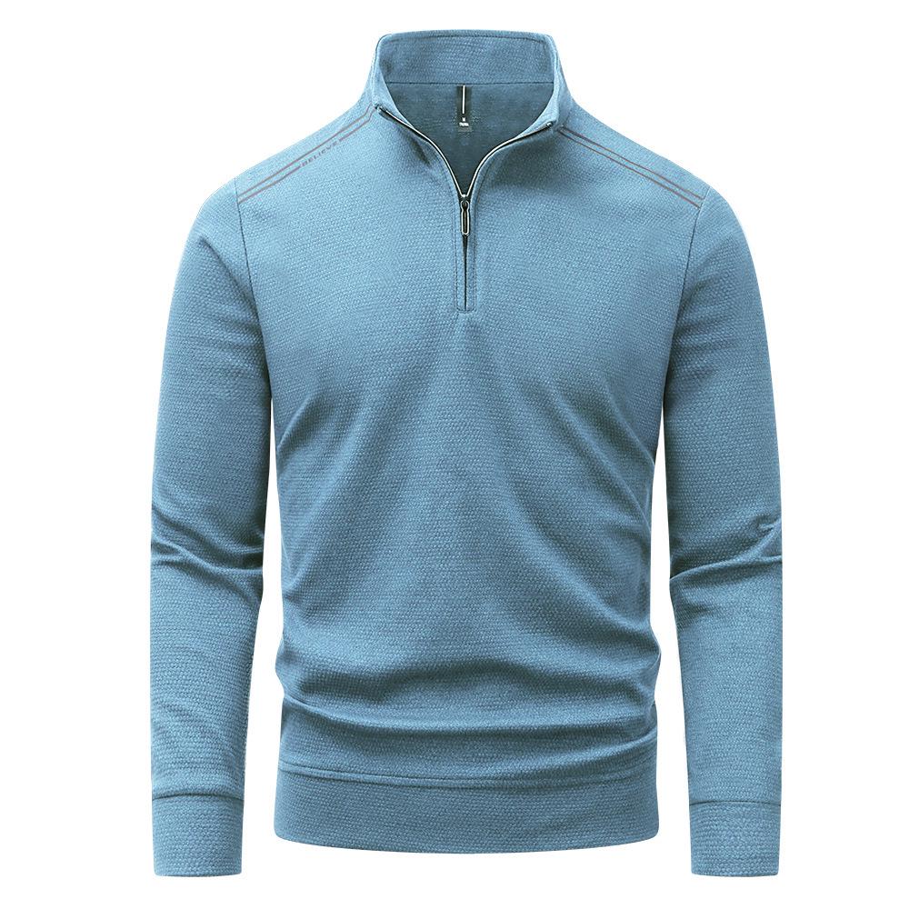 

Мужская быстросохнущая толстовка с длинным рукавом и молнией до середины для занятий спортом на открытом воздухе осенью L