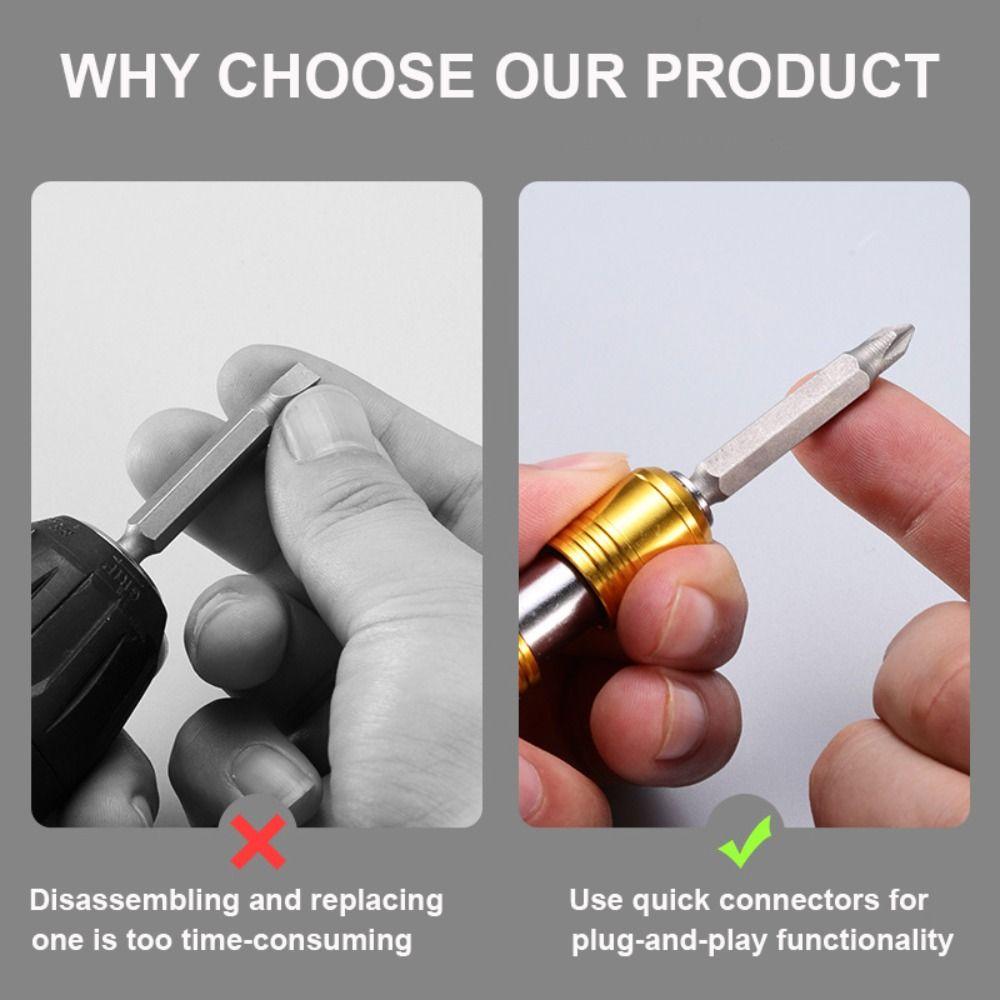 Double Head Bit Holder Portable Electric Drill Holder New Extension Socket