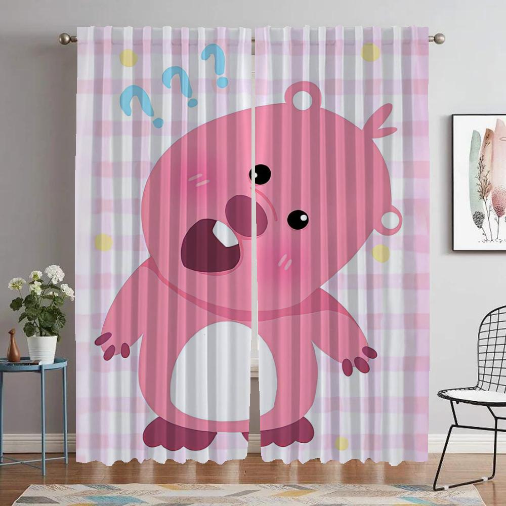 Blackout Curtains for Camera Pororo Elegant Room Curtains 2 Pieces Partition Living Room Curtain Halloween Decoration Shades