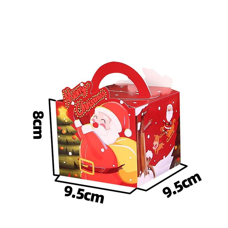 Christmas Hand-held Rope Apple Candy Packaging Box, Christmas Eve Peace Fruit Biscuit Creative Gift Baking Paper Box