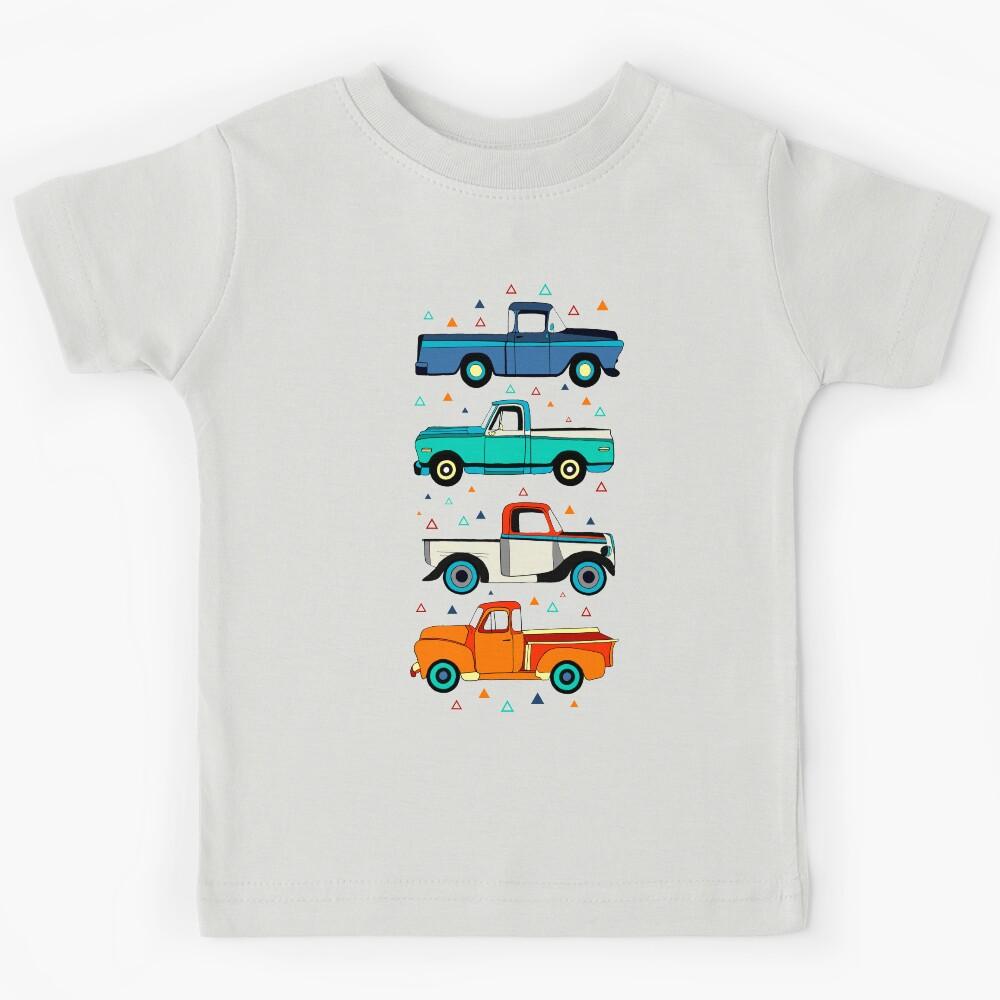 Bright Vintage Trucks Kids T-Shirt 130