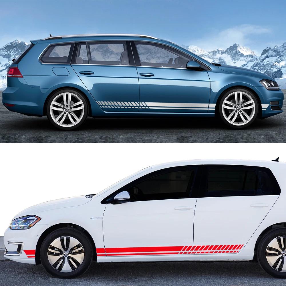 Car Door Side Skirt Stickers Racing Stripes Vinyl Decals Decor Accessories For Volkswagen VW Golf 8 7 5 4 6 MK8 MK7 MK5 MK6 MK4