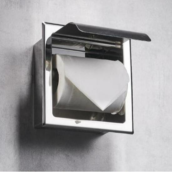 Stainless Steel Concealed Wall-Mounted Double Roll Tissue Holder