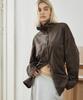 Ihr Suede High-Neck Shirt Jacket / Brown