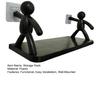 Mini Figures Storage Rack Cartoon Wall-Mounted Organizer Punch-Free Wall Storage Shelf for Kitchen Bathroom Living Room