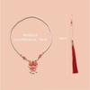 Retro Butterfly Necklace Fringed Chinese Style Necklace Pearl Pendant Necklace  Hanfu Costume