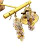 Vintage Western Grape Skewer Agate Colored Stone Earrings Electroplated Simple Luxury Versatile Style
