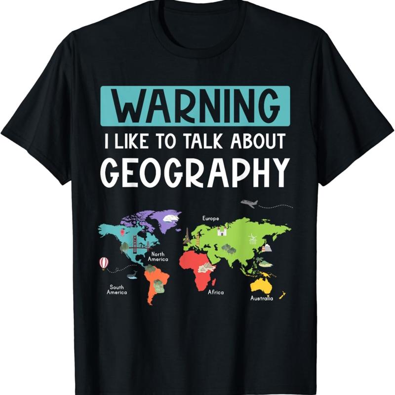 Warnung Ich Rede Gerne Über Geographielehrer Kartograph T-Shirt