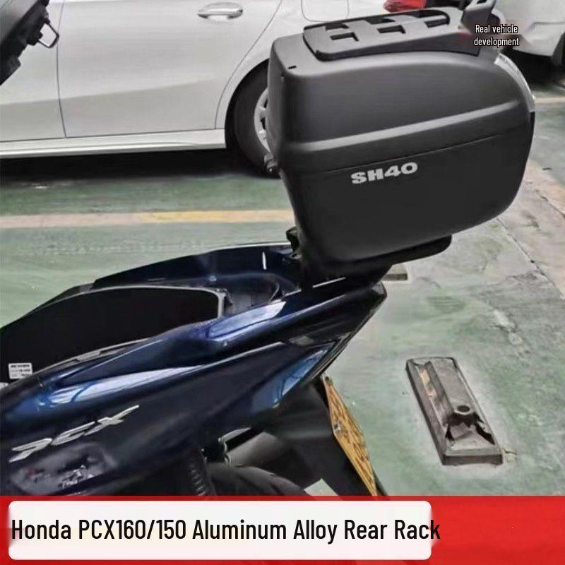 Honda 160 Rear Rack: Modified Aluminum Tail Box & Luggage Rack with Thickened Bracket