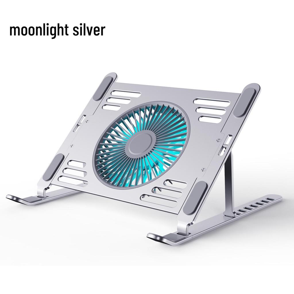 Aluminum Laptop Riser with Dual Fan Cooling