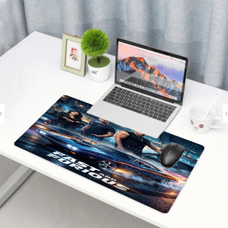 Fast & Furious Print Mouse Pad, Anti‑Slip Desktop keyboard Mat, for PC Laptop Gaming Working Daily Use, Cool Festival Birthday Gift