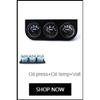Triple Auto Gauge Set Oil Pressure Water Temp Amp Meter  2" Chrome Panel with White Face TT101324