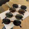 Trendy Oval Sunglasses for Women Luxury Designer Metal Frame Classic Vintage Shades Unisex
