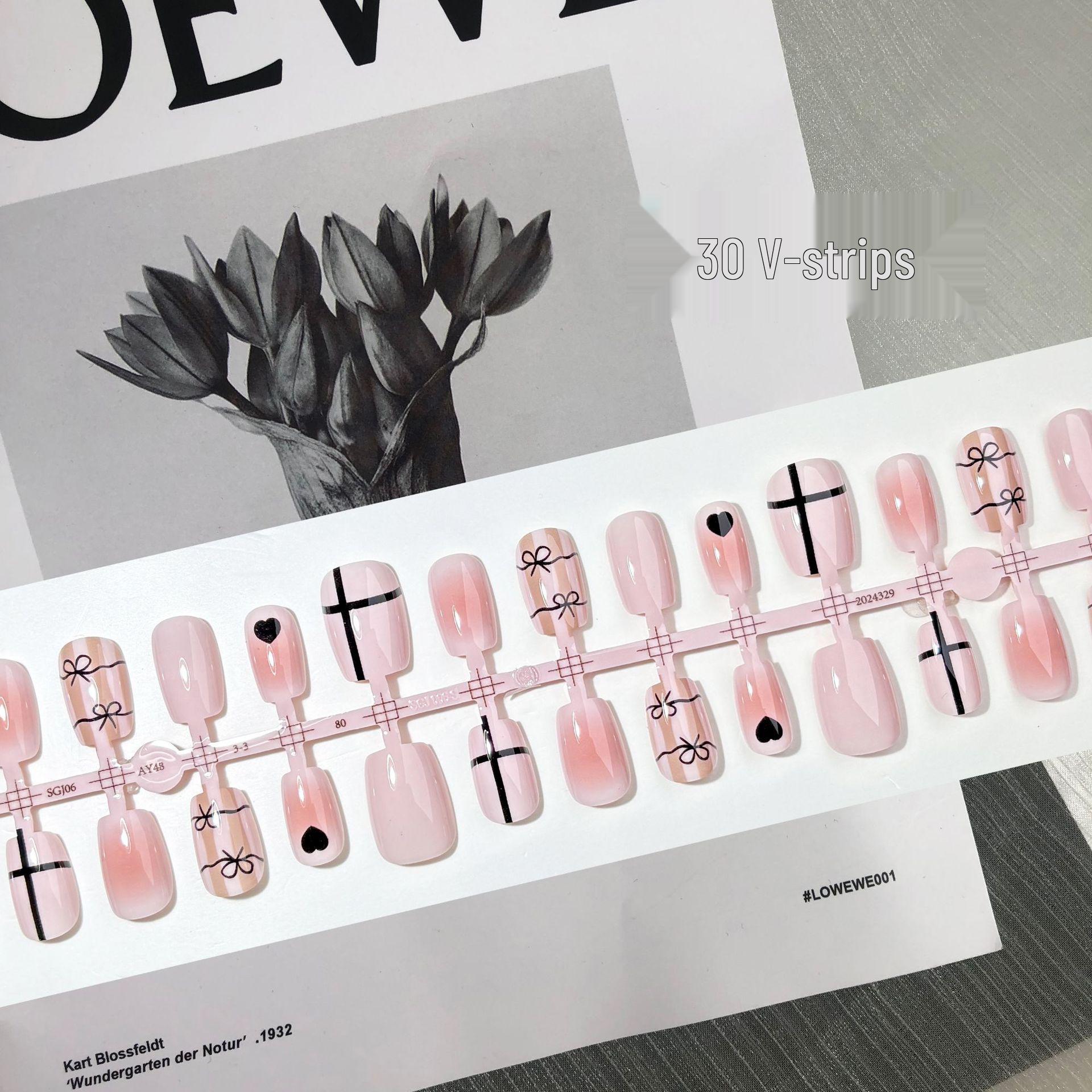 

Накладные ногти «Сердце с цветущей сакурой» - Короткие, Румяна, Милые патчи для нейл-арта