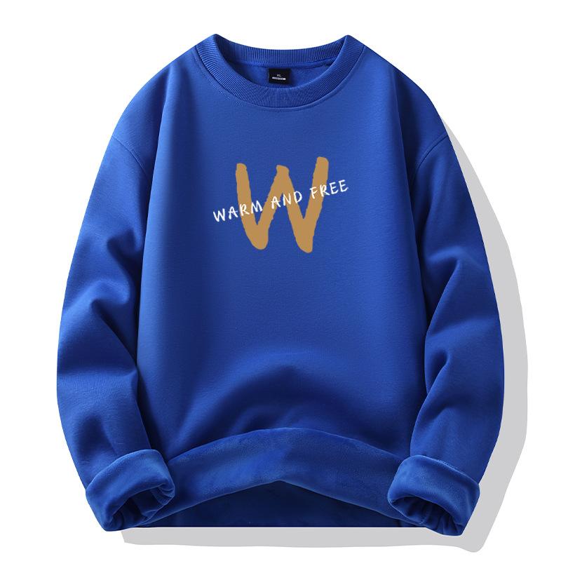 Men's hoodie autumn and winter new sweater cotton thickened loose men's jacket