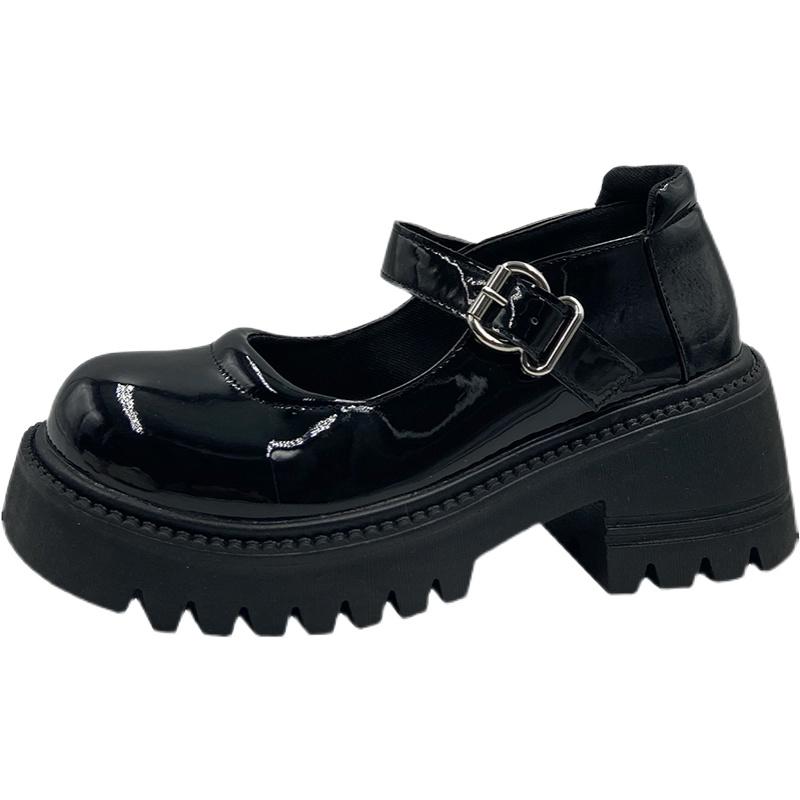 Shoes Woman Flats Modis Clogs Platform British Style Dress New  Creepers Retro Summer Preppy Rubber Rome Cotton Fabric Pu Ho