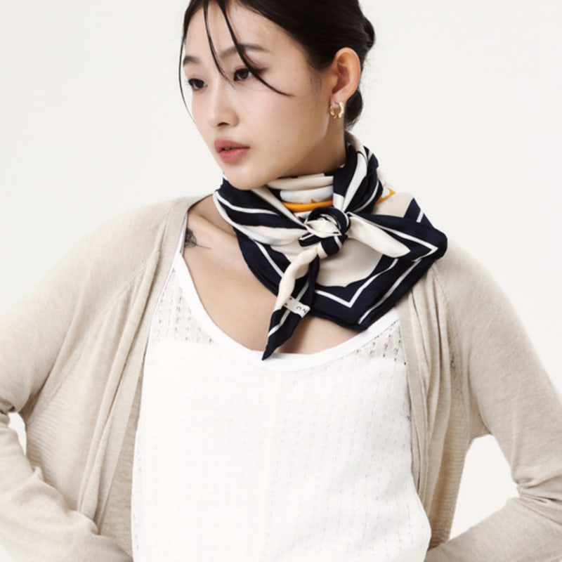 ONSZ Botanical Cotton Split Silk Scarf