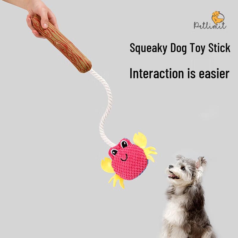 

Petlimit Durable Plush Crab Dog Teaser Toy