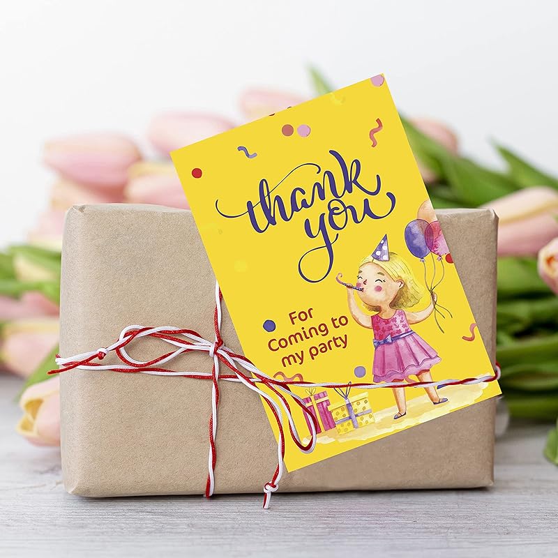 

Clickedin - Thank You Party Tags, (4 Designs) Pack Of 50 Pieces Perfect For Party, Birthday And Wedding Celebration, Bri 50
