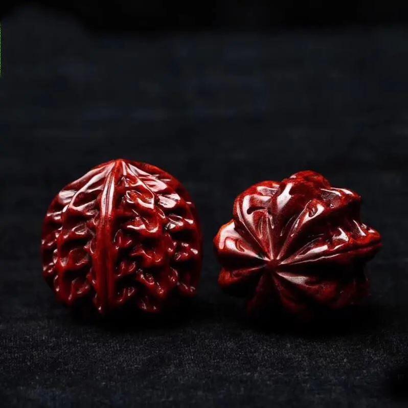 Kleines Blatt Rotes Sandelholz Handlicher Fitnessball - Nussbaumholz für Erwachsene