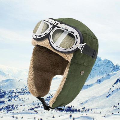 Aviator Lamb Wool Winter Hat: Windproof, Cold-Proof, Ear Protection for Outdoor Activities
