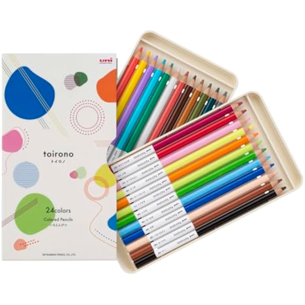 Mitsubishi Pencils, цветные карандаши, Toirono, 24 цвета, TR24C